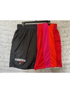 Miami Heat Floridians Mens Mitchell & Ness Split Swingman Shorts Big & Tall 2XLB